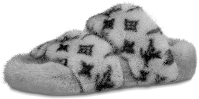 (Women) Louis Vuitton Bom Dia Flat Sandal 'Grey' 1A86WR (Women) Louis Vuitton Bom Dia Flat Sandal 'Grey' 1A86WR