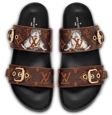 (W) Louis Vuitton LV Bom Dia Monogram Flat Mules 'Coklat' 1A52HW Shop (W) Louis Vuitton LV Bom Dia Monogram Flat Mules 'Coklat' 1A52HW