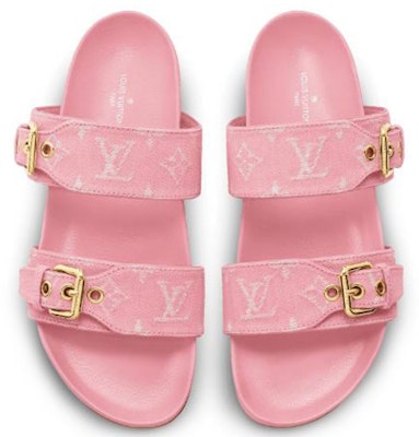 (W) Louis Vuitton Bom Dia Mules 'Pink Minigram' Wanita 1A67V5 Shop (W) Louis Vuitton Bom Dia Mules 'Pink Minigram' Wanita 1A67V5