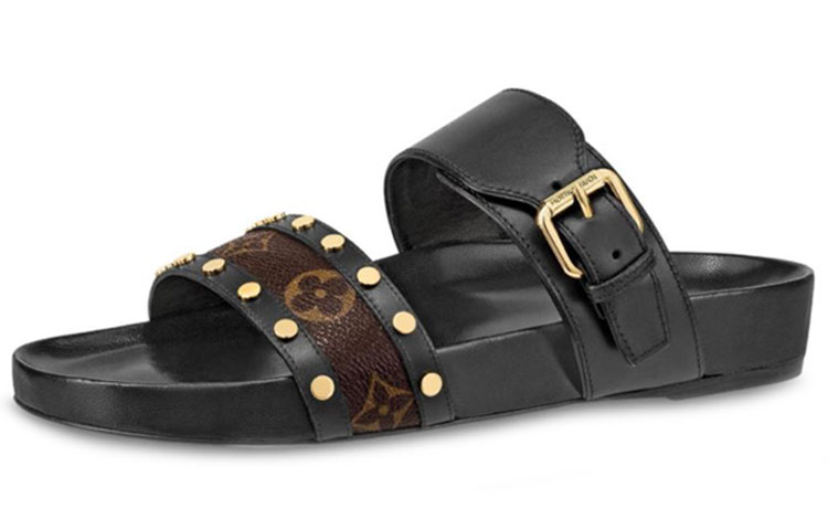 (Women) Louis Vuitton Bom Dia Mule 'Black Calf Leather' 1A4WWS