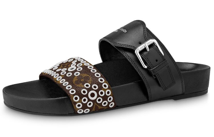 (Women) Louis Vuitton Bom Dia Mule 'Black Calf Leather' 1A640A