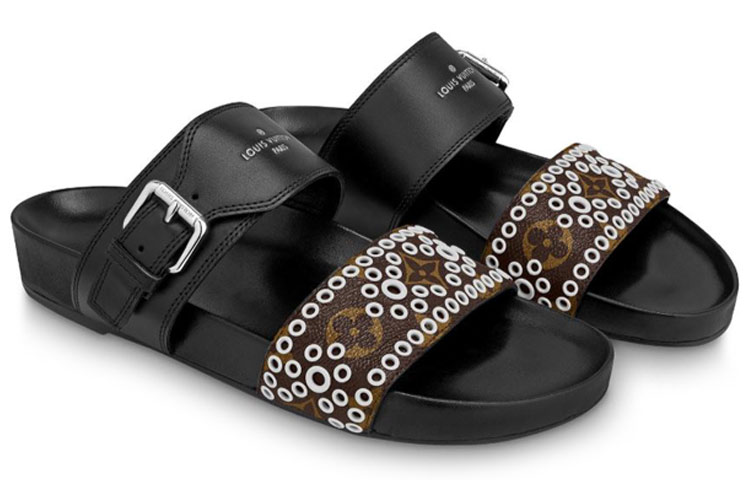 Lookbook (W) 路易威登 Bom Dia 黑色小牛皮凉鞋 1A640A