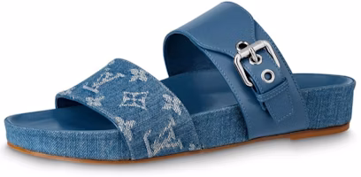 (Women) Louis Vuitton Bom Dia Mule 'Blue' 1A7RBZ (Women) Louis Vuitton Bom Dia Mule 'Blue' 1A7RBZ