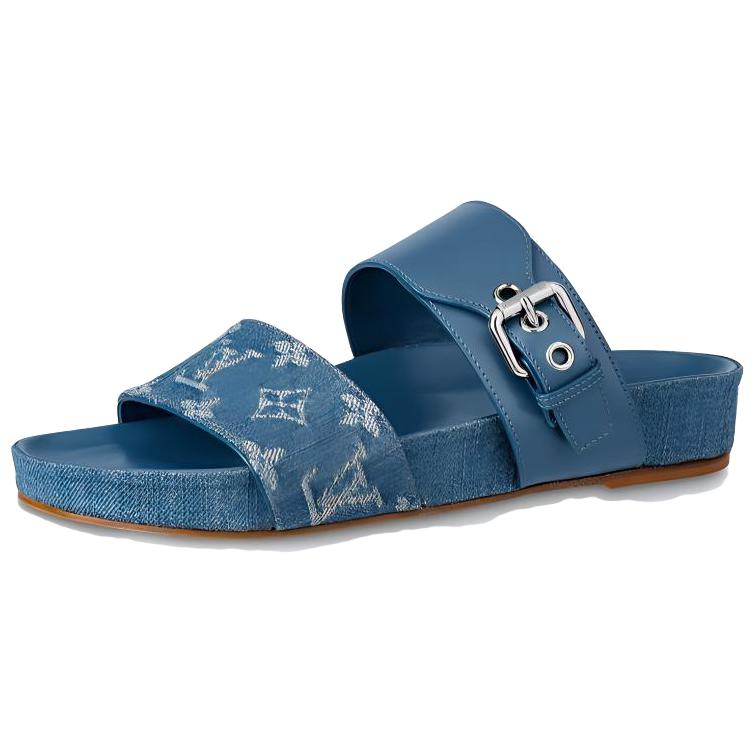 (Women) Louis Vuitton Bom Dia Mule 'Blue' 1A7RBZ