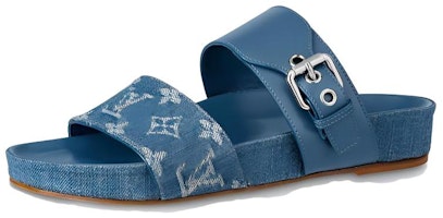 (Women) Louis Vuitton Bom Dia Mule 'Blue' 1A7RBZ (Women) Louis Vuitton Bom Dia Mule 'Blue' 1A7RBZ