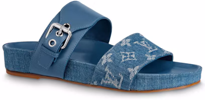 Order Louis Vuitton 路易威登 Bom Dia 小牛皮 女款 拖鞋 藍色