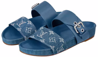 Lookbook Louis Vuitton 路易威登 Bom Dia 小牛皮 女款 拖鞋 藍色