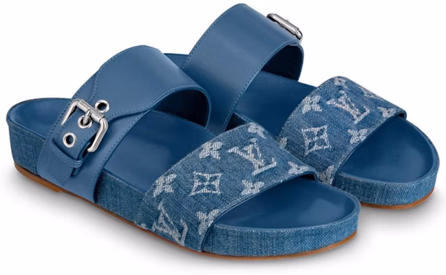(W) Louis Vuitton Bom Dia Mule 'Biru' 1A7RBZ Lookbook (W) Louis Vuitton Bom Dia Mule 'Biru' 1A7RBZ
