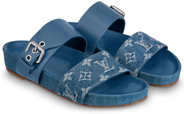 (Women) Louis Vuitton Bom Dia Mule 'Blue' 1A7RBZ Shop (Women) Louis Vuitton Bom Dia Mule 'Blue' 1A7RBZ