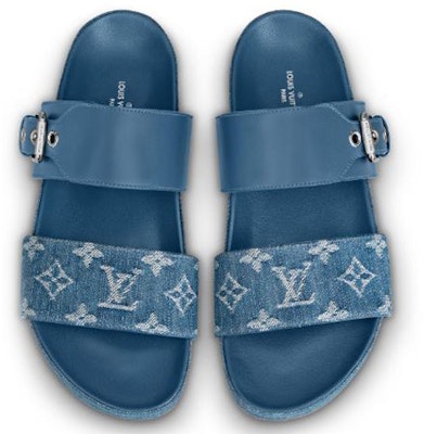 (Women) Louis Vuitton Bom Dia Mule 'Blue' 1A7RBZ Purchase (Women) Louis Vuitton Bom Dia Mule 'Blue' 1A7RBZ