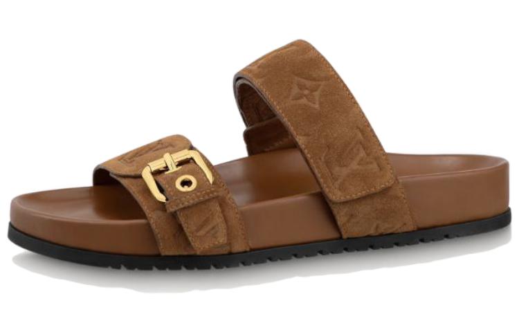 (Women) Louis Vuitton Bom Dia Mule 'Brown Gold' 1ABOY2