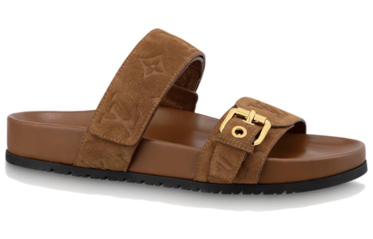 Order (W) Louis Vuitton Bom Dia Mule 'Coklat Emas' 1ABOY2