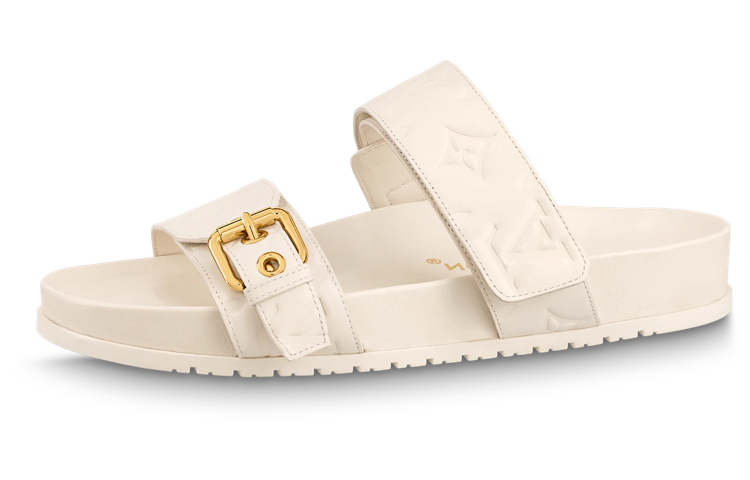 (Women) Louis Vuitton Bom Dia Mule 'White Leather' 1ABVNY
