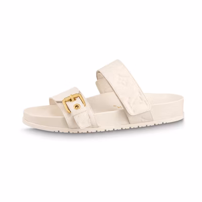 (W) LV Bom Dia Mule 'White Leather'
