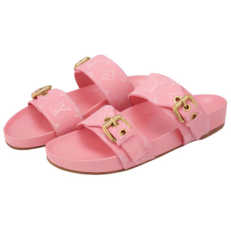 Shop (W) Louis Vuitton Bom Dia Mules 'Pink Minigram' Wanita 1A67V5