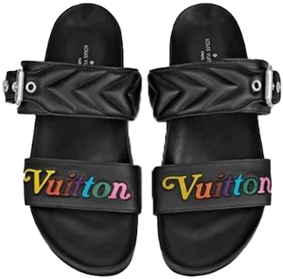 (Women) Louis Vuitton Bom Dia Sandals 'Black' 1A5BVW Lookbook (Women) Louis Vuitton Bom Dia Sandals 'Black' 1A5BVW