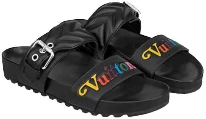 (Women) Louis Vuitton Bom Dia Sandals 'Black' 1A5BVW Shop (Women) Louis Vuitton Bom Dia Sandals 'Black' 1A5BVW