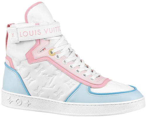 (W) Louis Vuitton Boombox Ankle Sneakers 'Monogram Putih dengan Merah Jambu dan Biru' 1A9S6Q Order (W) Louis Vuitton Boombox Ankle Sneakers 'Monogram Putih dengan Merah Jambu dan Biru' 1A9S6Q