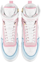 (W) 路易威登 Boombox 白色印花粉蓝高帮运动鞋 1A9S6Q Shop (W) 路易威登 Boombox 白色印花粉蓝高帮运动鞋 1A9S6Q