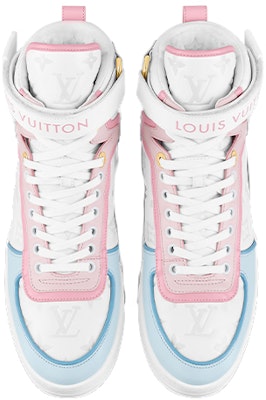 (W) Louis Vuitton Boombox Ankle Sneakers 'Monogram Putih dengan Merah Jambu dan Biru' 1A9S6Q Shop (W) Louis Vuitton Boombox Ankle Sneakers 'Monogram Putih dengan Merah Jambu dan Biru' 1A9S6Q