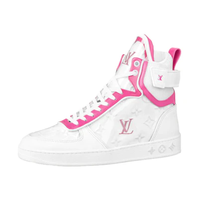 (W) LV Boombox Ankle Sneakers 'White Pink'