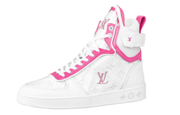 (Women) Louis Vuitton Boombox Ankle Sneakers 'White Pink' 1A95MF