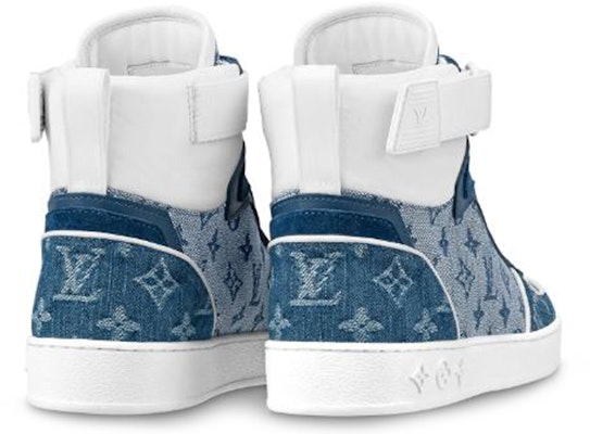 LOUIS VUITTON Boombox Monogram 丹寧布高筒 時尚板鞋 女款 牛仔藍 Lookbook LOUIS VUITTON Boombox Monogram 丹寧布高筒 時尚板鞋 女款 牛仔藍