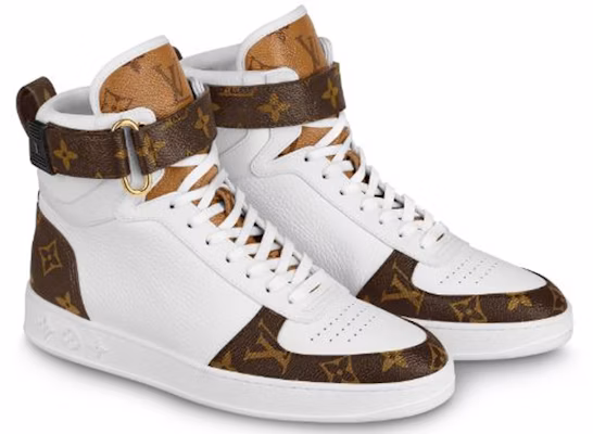 (W) Louis Vuitton LV Boombox High-Top Sneakers Putih 1A87Q2 Lookbook (W) Louis Vuitton LV Boombox High-Top Sneakers Putih 1A87Q2