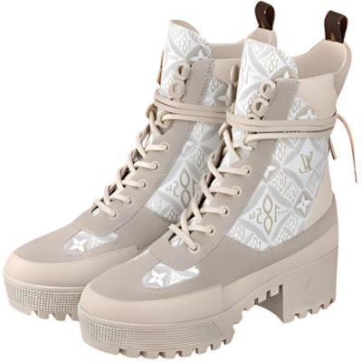 (W) Louis Vuitton Sepatu Boot 'Beige' 1A9RCS Lookbook (W) Louis Vuitton Sepatu Boot 'Beige' 1A9RCS