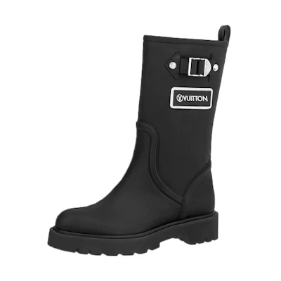 (W) LV Boot 'Black Leather Slip-On'