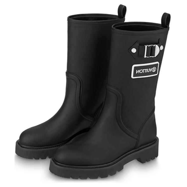 Lookbook (Women) Louis Vuitton Boot 'Black Leather Slip-On' 1A9H8H