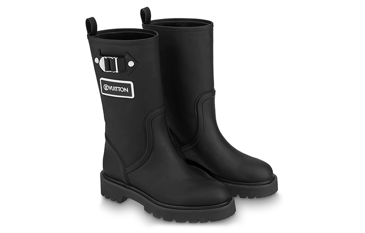 Shop (Women) Louis Vuitton Boot 'Black Leather Slip-On' 1A9H8H
