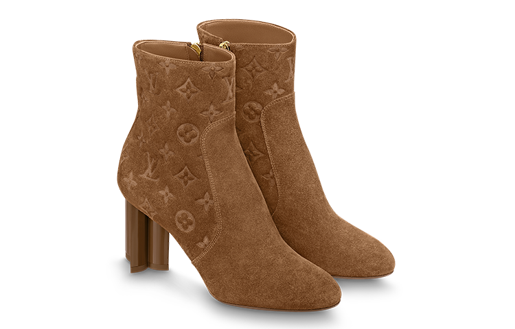 Lookbook LOUIS VUITTON 皮革 舒適優雅 短靴 8cm 女款 干邑棕色