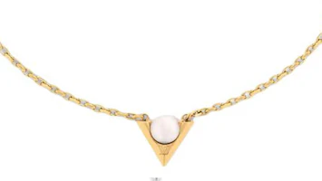 Order (W) Kalung Mutiara Resin Logo Louis Vuitton Emas - 25 Musim Semi Awal. M02374