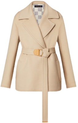 (Women) LOUIS VUITTON Brown Wrap Tie Short Blazer Coat - New Season 1A9LH2 Buy (Women) LOUIS VUITTON Brown Wrap Tie Short Blazer Coat - New Season 1A9LH2