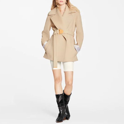 (Women) LOUIS VUITTON Brown Wrap Tie Short Blazer Coat - New Season 1A9LH2 Lookbook (Women) LOUIS VUITTON Brown Wrap Tie Short Blazer Coat - New Season 1A9LH2