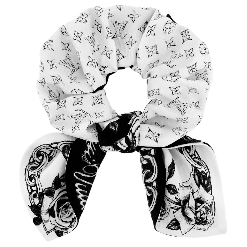Lookbook (W) ルイ・ヴィトン バタフライ フローラル シルク ヘアタイ レディース ブラック M96662