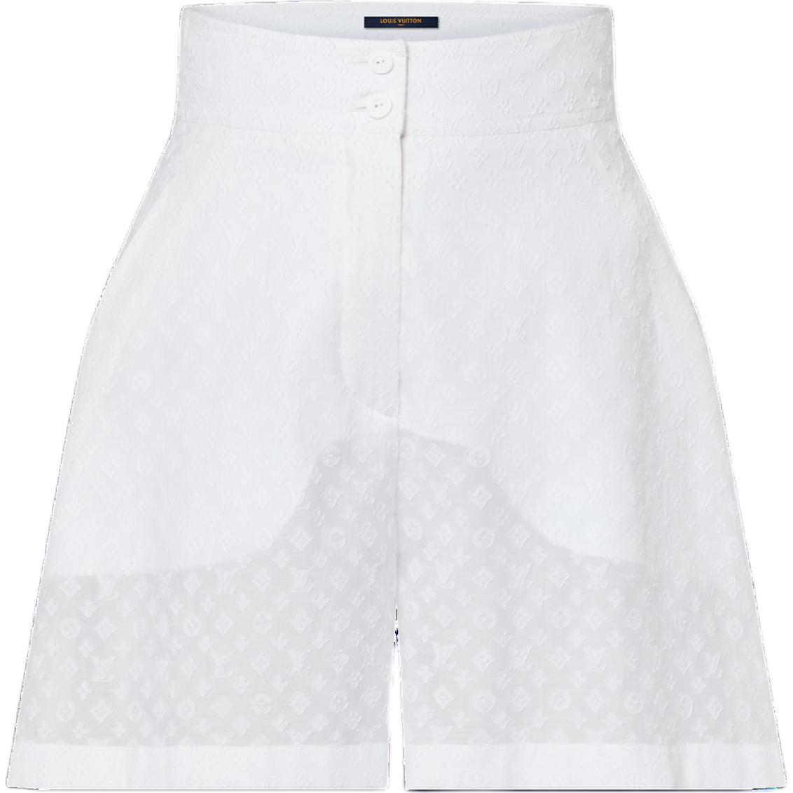 (Women) LOUIS VUITTON By the Pool High-Waist White Casual Shorts for Women. 1AFUJ7 圖 2