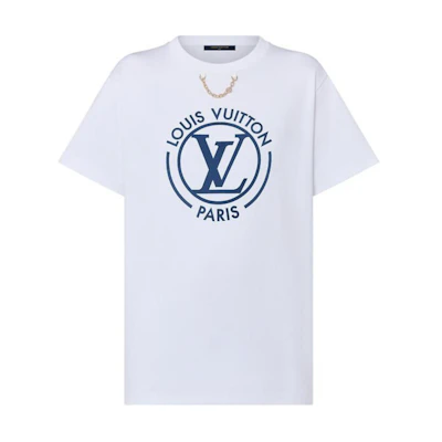 (Women) LOUIS VUITTON By the Pool SS24 Logo Print White Short-Sleeve T-Shirt 1AFTTY
