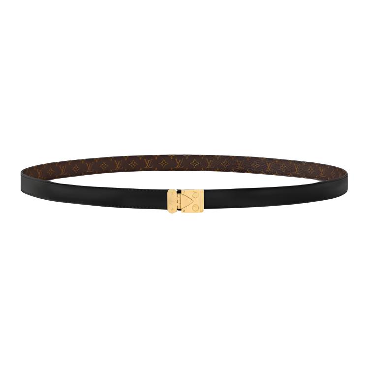 (Women) Louis Vuitton Calf Leather Monogram Belt Black/Brown 18CM M4102U 圖 2