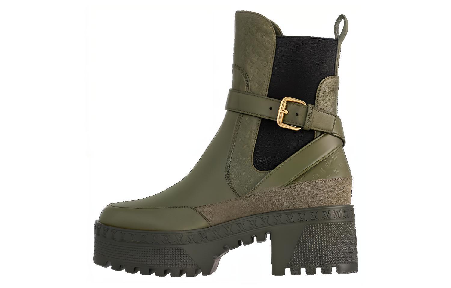 (Women) Louis Vuitton Calfskin Chelsea Boot 'Green Fashion' 1ACAAC