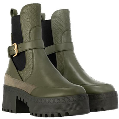 (Women) Louis Vuitton Calfskin Chelsea Boot 'Green Fashion' 1ACAAC Lookbook (Women) Louis Vuitton Calfskin Chelsea Boot 'Green Fashion' 1ACAAC