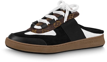(Women) Louis Vuitton Calfskin Lace-up Mule 'Black White' 1AAOO3 (Women) Louis Vuitton Calfskin Lace-up Mule 'Black White' 1AAOO3