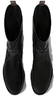 Shop (Women) Louis Vuitton Calfskin Round-Toe Buckle Ankle Boots 'Black' 1ACKPS