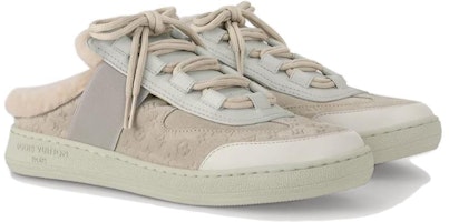 (W) ルイ・ヴィトン グレー カーフスキン レースアップ ミュール 1ACADP Shop (W) ルイ・ヴィトン グレー カーフスキン レースアップ ミュール 1ACADP