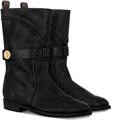 (W) But Angkel Louis Vuitton Calfskin 'Hitam' dengan Gesper dan Hujung Bulat 1ACKPS Lookbook (W) But Angkel Louis Vuitton Calfskin 'Hitam' dengan Gesper dan Hujung Bulat 1ACKPS