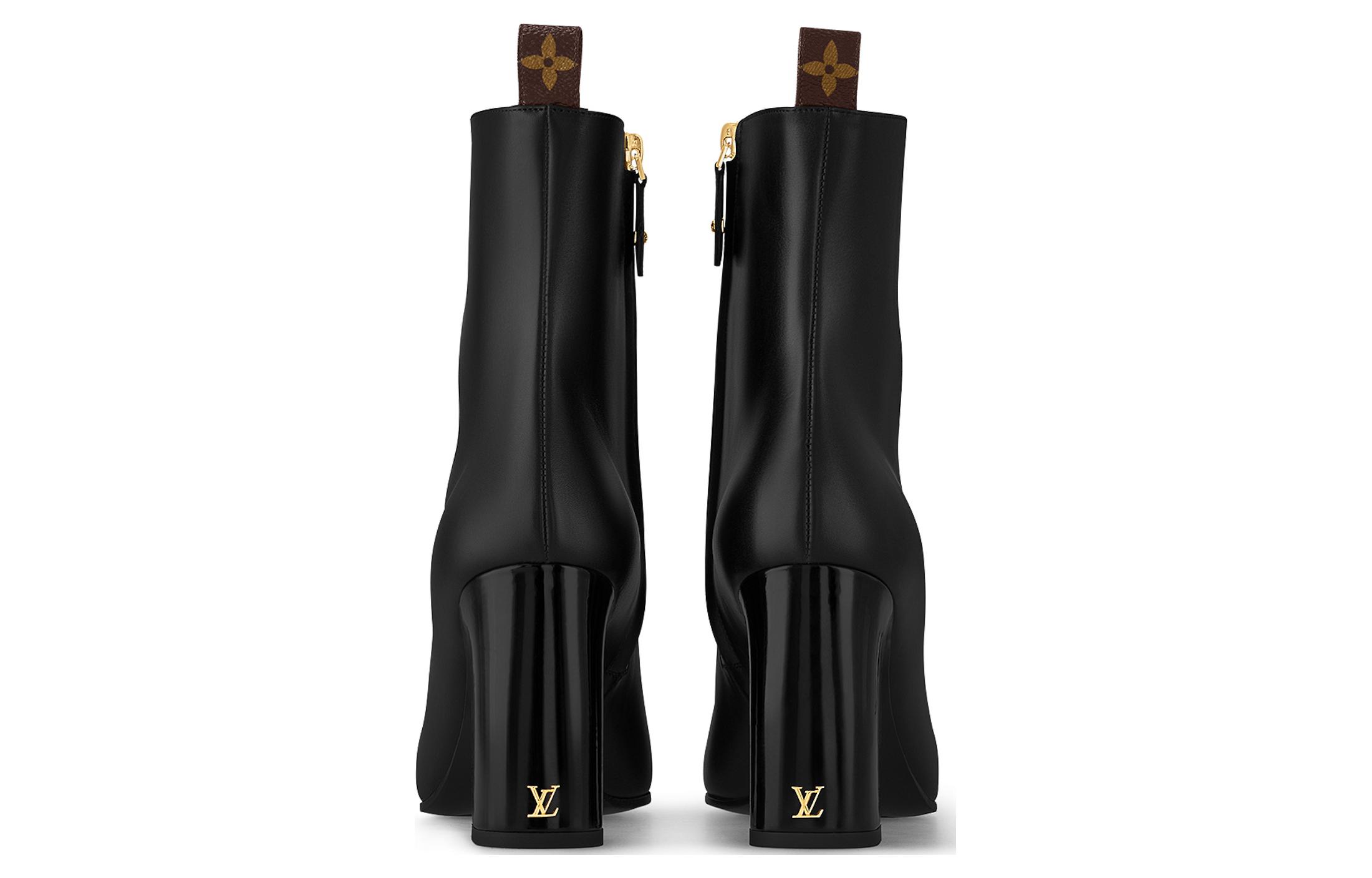 Purchase (Women) Louis Vuitton Calfskin Short Boot 'Black' 1ABUQ0