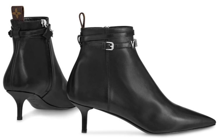 Shop (W) Louis Vuitton Sepatu Bot Kulit Hitam Call Back 1A5LAX