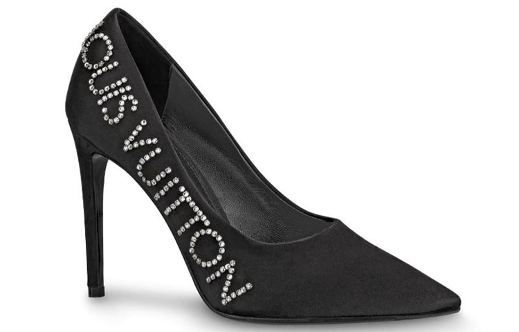 (W) LV Call Back 'Crystal Satin Black Heels' 圖 2