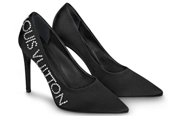 (W) LV Call Back 'Crystal Satin Black Heels' 圖 4